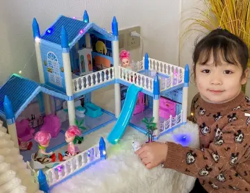 Free 2PCS dolls + Fairy Lights] SALE Big Dollhouse Multiple Floors