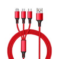 NEW2022 NEW2022 3 in 1 USB Cable Type C For Android Type-c Xiaomi Mobile Charging One Drag Three Data Lines