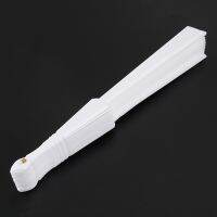 【CW】 Hot YO 2X Plastic Fabric Hand Foldable Fan For Ladies Men White