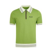 Golf Polo Shirt Mens Summer Golf Short Sleeve T-shirt Sports Slim Fit Top Breathable Knited Polo Shirt Men Golf Shirt