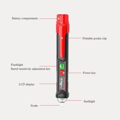 【Hot demand】 ระบบเตือนภัยแบบดูอัลเตือนความไวของตัวทดสอบแรงดันแบบไม่ปากกาใช้ติดต่อแรงดันไฟฟ้าปากกา HT100การวัดและปรับระดับเสียงเครื่องทดสอบไฟฟ้ากระแสสลับและปากกา