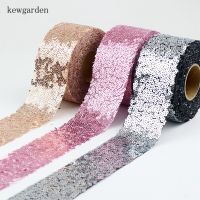 Kewgarden 1-1/4" 2" 30mm 50mm Sequins Voile Cloth Satin Ribbon Handmade Tape DIY Bowknot Accessories  10 meters / lot Gift Wrapping  Bags