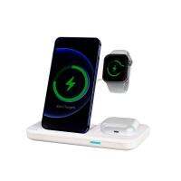 3-In-1 Wireless Charger Simple Type-C 15W10W การเหนี่ยวนำอัจฉริยะพลาสติกสำหรับการชาร์จและที่ชาร์จที่วางศัพท์สะดวก