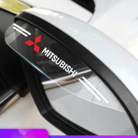 Hot New For Mitsubishi Car Side Rear View Mirror Rain Eyebrow Visor Look Sun Shade Snow Guard Weather Shield Cover Auto Accessories zhi