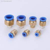 ❈✟۩ Pneumatic Fittings PC PC8-M6/M8/M10/M12/M14/M16 Metric Male Thread Connector Brass Push In Quick Connector Air Hose Plumbing