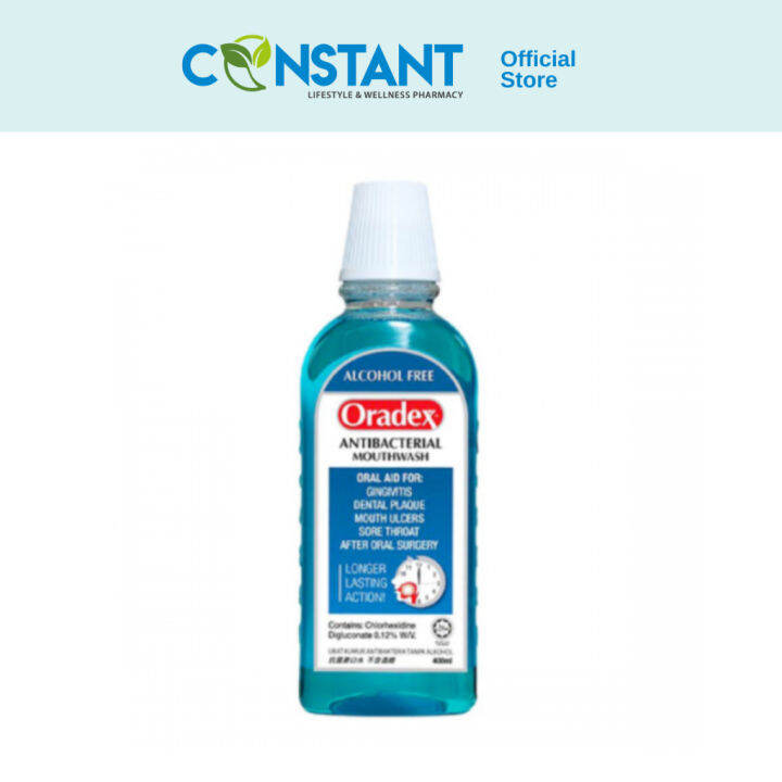 Oradex Antibacterial Mouthwash 400ml Lazada