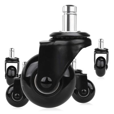 5 Pcs Replacement Chair Caster Wheels 2 inch Heavy Duty Wheels with Plug-In Stem 7/16 X 7/8 inchQuiet Smooth Rolling