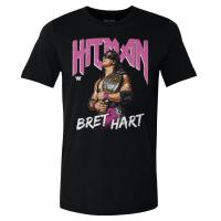 New Mens Heather Black 2023 Bret Hart WWE Legends T-shirt Top 500 Killer Pop