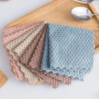 1pc Kitchen Cleaning Towel Anti-grease Wiping Rags Kitchen Efficient Super Absorbent Microfiber Cleaning Cloth Home Washing Dish