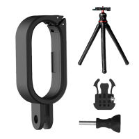 TELESIN Frame Set for Instar 360 GO2 Camera with Tripod for Selfie Stick Helmet Chest Strap Backpack Clip Vlog Shot