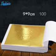 FunsLane 100 Pages 24K Gold Leaf Art Design Gold