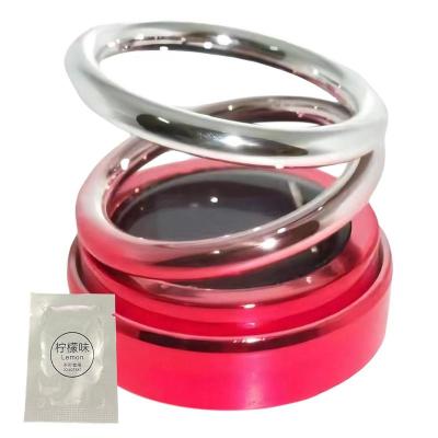 【DT】  hotSolar Energy Car Aromatherapy Air Freshener Double Rings Rotary Suspension Rotating Dashboard Ornament Auto Diffuser Perfume