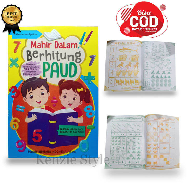 Buku Mahir Dalam Berhitung Paud / Panduan Belajar Untuk Anak PAUD TK ...