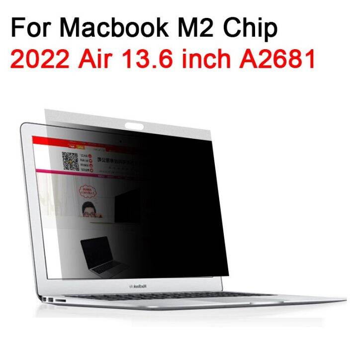 AntiSpy Screen Protector For Macbook M2 Air 13.6 Inch A2681 2022 Matte