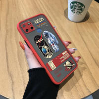 UCUC เคสโทรศัพท์เคสสำหรับ Realme Narzo 30A ปลอก Realme Narzo30A Creative NASA อเมริกาพื้นที่แห่งชาตินักบินอวกาศมีน้ำค้างแข็งโปร่งใสเคสใส่โทรศัพท์คลุมทั้งหมดกล้องป้องกันกรณี