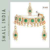 {**ส่งฟรี**} SMALL INDIA ?️ Gold Plated Necklace Set สร้อยคอพร้อมต่างหูกับติ๊กก้า ?️ Women Jewelry