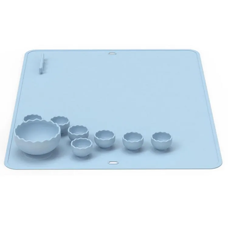 Silicone Paint Tray 60X40Cm Craft Mat Palette with Cup Tray