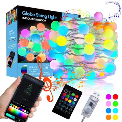 Smart Fairy Light Strip Outdoor Waterproof String Lamp Bluetooth APP Control For Wedding Christmas Holiday Lighting Decoration