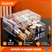 Joybos เครื่องเขียน4กล่องลิ้นชักเดสก์ท็อปโปร่งใสลิ้นชักเก็บของสำนักงานกล่องเก็บของในสำนักงานกันฝุ่นวางซ้อนกันได้