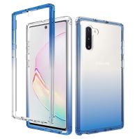 สำหรับ S Amsung G Alaxy Note10ฮาร์ดใส2-In-1ชิ้นกลับและ Soft TPU กรอบกันกระแทกฝาครอบป้องกันกรณีโทรศัพท์