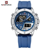NAVIFORCE Men Watch Waterproof 2023 Casual Watches Silical Strap Quartz Digital Wristwatch Chronograph with Luminous Display