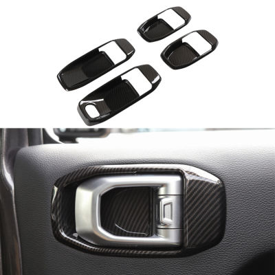Door Inside Handle Bowl Decoration Cover Sticker for Jeep Wrangler JL 2018 2019 Gladiator 2020 2021 Car Interior Accesories ABS