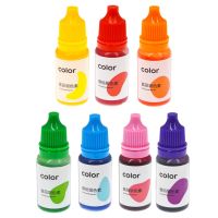 7 สี 10ml อีพ็อกซี่เรซิ่นเม็ดสี Liquid Colorant หมึก Diffusion DIY Handmade สบู่เทียนหอมสีขายส่ง-GSDDA