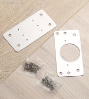 ☏ 2 Piece Pack Stainless Steel Hinge Repair Piece Cabinet Door Kitchen Damage Repair Reinforced Fixed Plate Bracket Kit