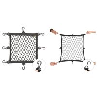 Rhinowalk Motorcycle Helmet Holder Net 8 Hooks Motorbike Luggage Net Holder Mesh Storage Trunk Bags Accessories