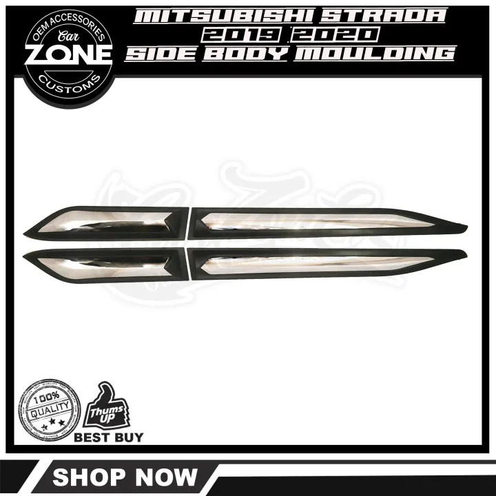 Mitsubishi Strada Triton 20152020 Side Body Moulding (Two Toned