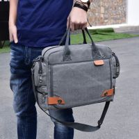 Tiพอที่ผู้ชายกระเป๋าถือ Multi-Ftion ผ้าใบผู้ชายกระเป๋าไหล่กระเป๋าธุรกิจ Casual Crossbody Messenger กระเป๋าเดินทางผ้าใบ Bag