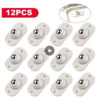 ❂☒♂ 8/12pcs Self Adhesive Caster Wheels 360 Degree Rotation Mini Swivel Casters Wheel For Furniture Storage Box Roller Cabinet Trash