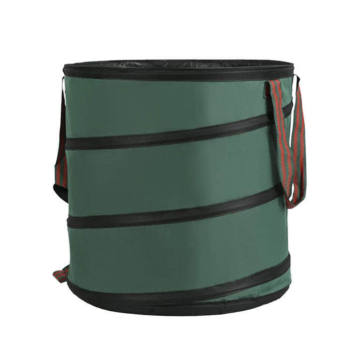 laundry-clutter-container-multi-purpose-portable-spring-bucket-cleaning-reusable-collapsible-lawn-oxford-cloth-garden-waste-bag