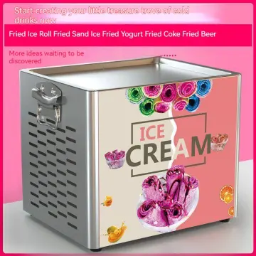 Stir fry ice online cream machine