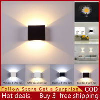 COD Solar Lights Outdoor Waterproof LED Wall Lamp Waterproof Simple Stair Corridor Light Geometry Wall Light Led Wall Light for Bedroom Room Indoor Ou