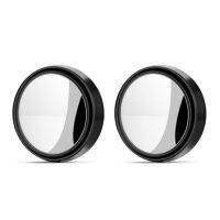 【cw】1 Pair 360°rotating Small Round Mirrors Car Rearview Mirrors with Large Field Blind Spot View Mirror Black White Silver Side 【hot】