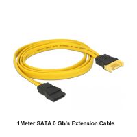 2pack SATA 6 Gb/s Extension Cable 15cm 1m yellow