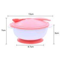 Toddler Baby Feeding Bowl Eat Food Non-slip Tableware spoon