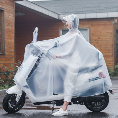 【CANTR】แบตเตอรี่รถยนต์ไฟฟ้าเสื้อกันฝนแฟชั่นโปร่งใสชิ้นเดียวพีวีซีเสื้อกันฝนผู้ใหญ่รถจักรยานยนต์เสื้อปอนโช
