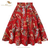 【CW】 SISHION 2023 New Floral Cowgirls Printed Cotton Skirt VD0020 Clothing Waist Skirts faldas