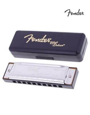 Fender Blues Deluxe ฮาร์โมนิก้า คีย์ F / 10 ช่อง (Blues Deluxe Harmonica Key F) + ฟรีเคส &amp; ผ้าเช็ด