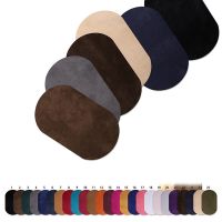 5pcs DIY Multicolor Suede Fabric Patch Iron On Patches Repair Elbow Knee Small Patches For Clothes Stickers Sewing Accessories  Furniture Protectors