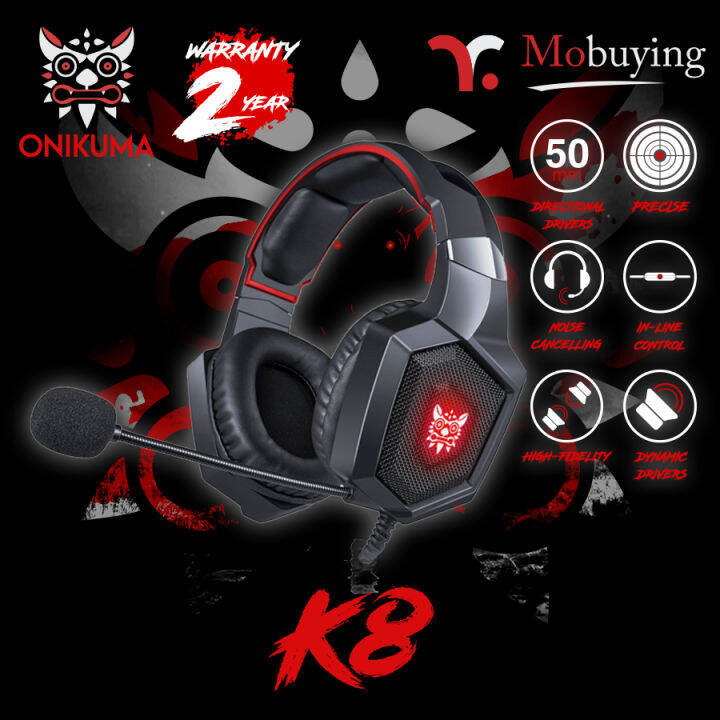 หูฟังเกมมิ่ง-onikuma-k8-gaming-headset-หูฟัง-ลำโพง-50mm-หูฟังเกมมิ่ง-ไมโครโฟนตัดเสียงรบกวน-พร้อมแสงไฟ-รองรับการใช้ทุก-platform-หูฟังเกมมิ่ง-หูฟังสำหรับเล่นเกม-หูฟังเกมเมอร์