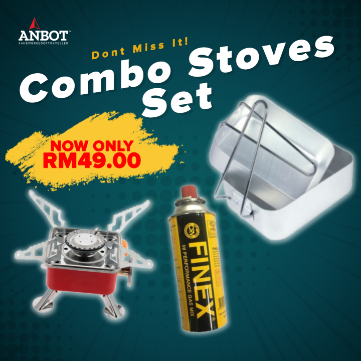 !! SALE !! COMBO Stove Set Camping Stove, Camping Gas, Mess tin Lazada