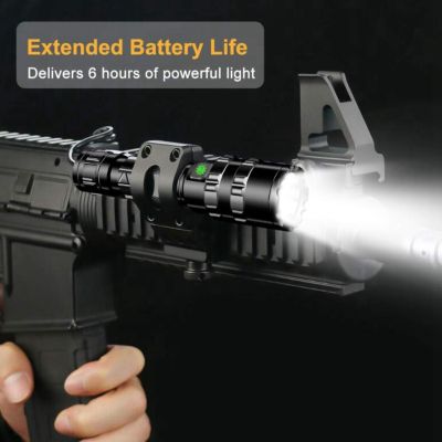 XM-L2 Super Bright Flashlight Tactical Outdoor Waterproof LED USBBattery Flashlight L2 WhiteRedGreen Light for Shooting
