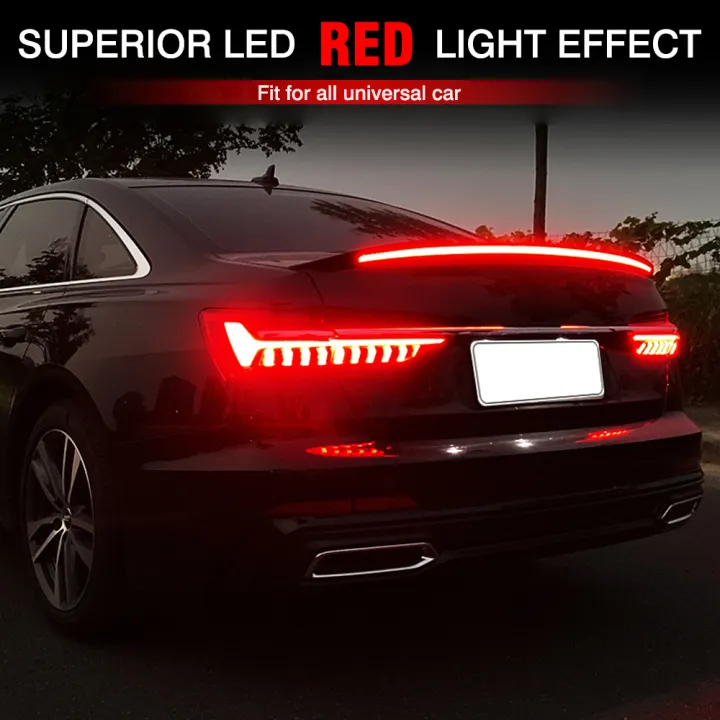 120cm 130cm Carbon Fiber Led Spoiler Lights Universal Auto Driving