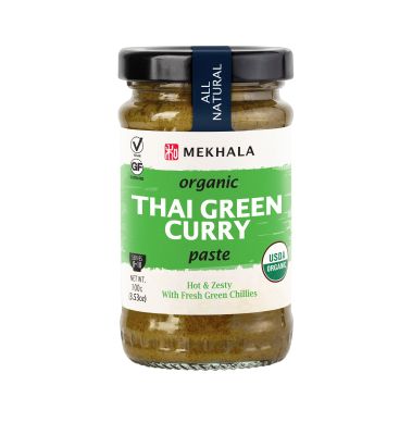 Mekhala น้ำพริกแกงเขียวหวาน Organic Green Curry Paste (100gm)