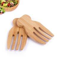 ☽❖ Bamboo Salad Hands Natural Bamboo Rice Spoon Non-stick Soup Unpainted Wooden Salad Spoon Stirring Fork Wooden Utensils Tableware