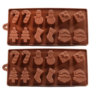 GL-แม่พิมพ์ ซิลิโคน คริสต์มาส 6 ช่อง 6 แบบ (คละสี) Shapes Christmas silicone mold