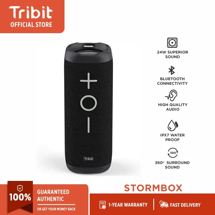 Tribit Stormbox Bluetooth Speaker - 24w Portable Speaker, 360 Full ...